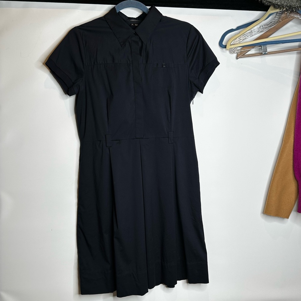 Theory stretch collared navy dress